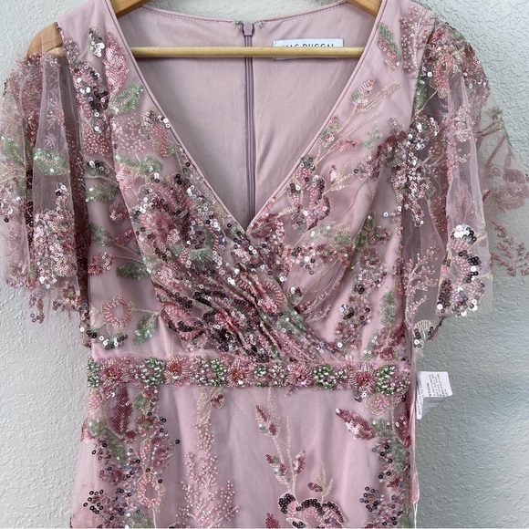 NEW $598 MAC DUGGAL 67880 FLORAL EMBELLISHED SHORT SLEEVE GOWN SIZE 8 - Picture 6 of 17